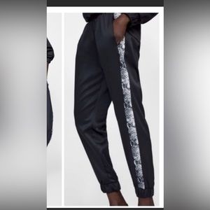 Barely warn satin mesh joggers